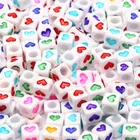 6 мм Смешанные акриловые бусины букв алфавита Square Cube Свободные Spacer Бусины для изготовления ювелирных изделий Diy браслет ручной работы ожерелье расходные материалы