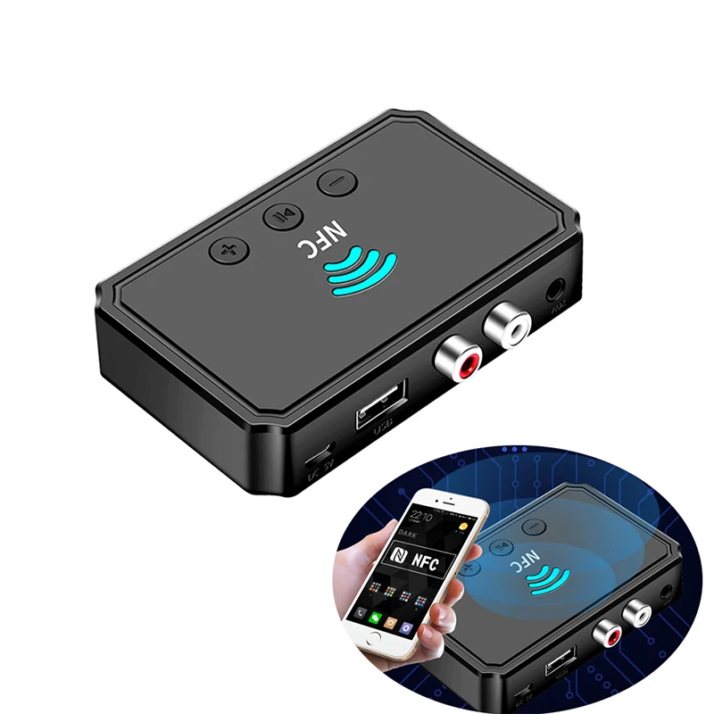 

NFC Bluetooth-совместимый с 5,0 4,2/4,1/4,0/3,0/2,0 музыкальный ресивер беспроводной Аудио гарнитура для ТВ автомобильный DVD адаптер ключ