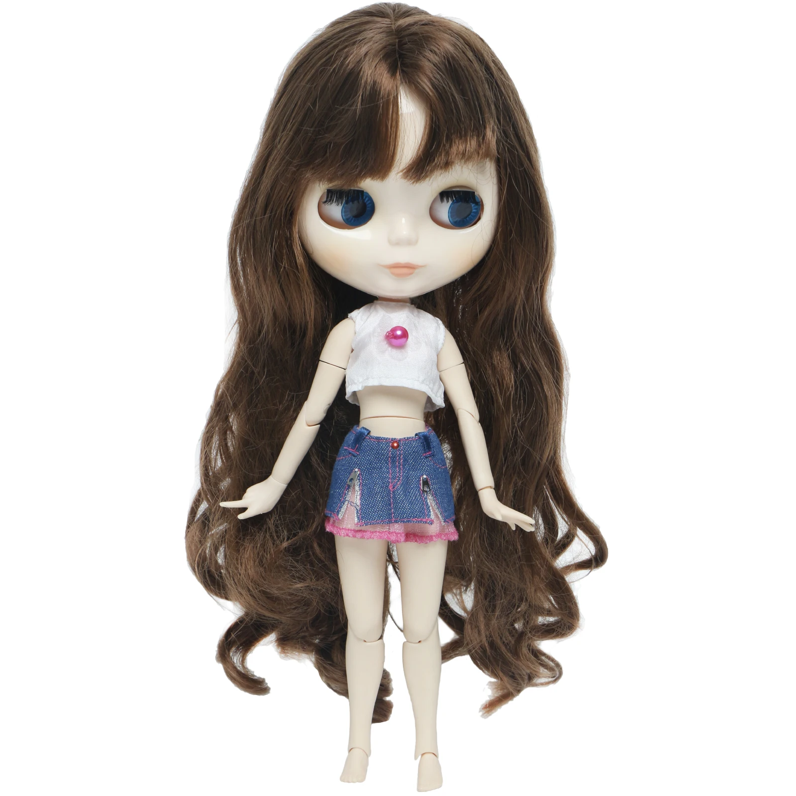 Модное милое мини платье белый жилет синяя джинсовая юбка аксессуары Одежда для