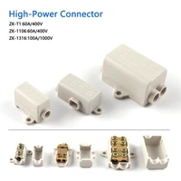 quick wire connector t type high power terminal block 60a400v 1 6mm2 electric cable splitter 100a1000v 2 5 16mm2 junction box