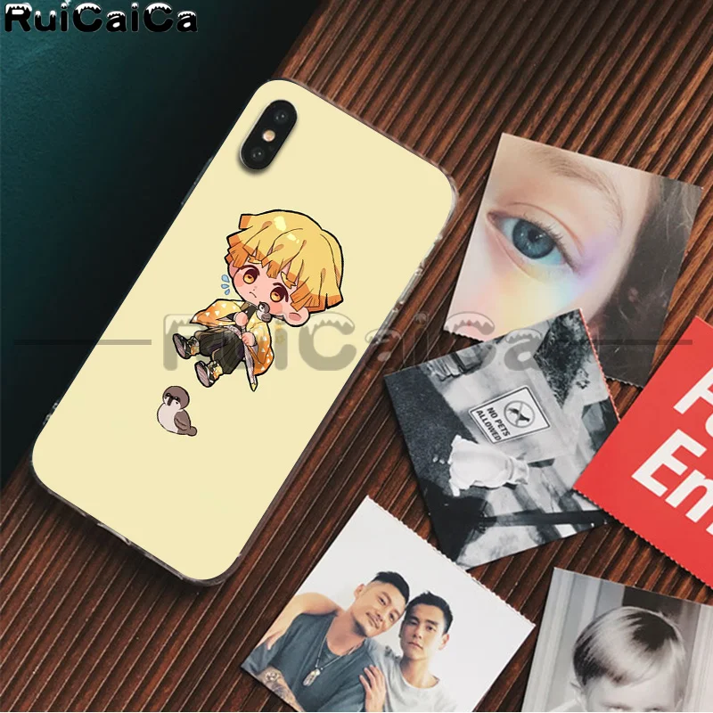 RuiCaiCa Demon Slayer Kimetsu No Yaiba рукоделие принт рисунок чехол для телефона iPhone 8 7 6S Plus X XS MAX 5 5S SE XR 11 11pro
