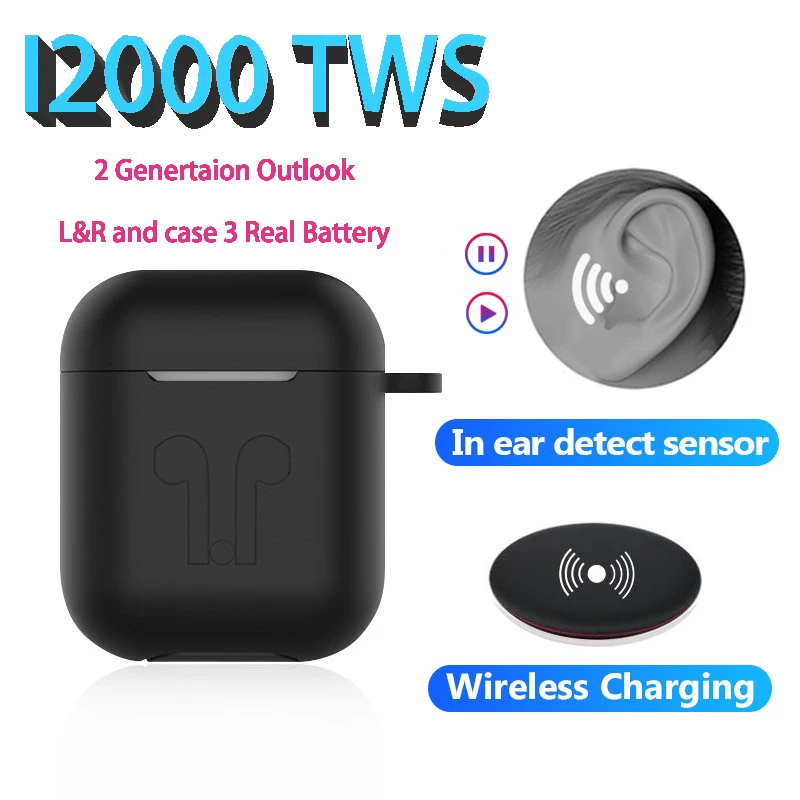 2019 Оригинал I2000 TWS Bluetooth 5 0 наушники сенсорные Contral WI & H1 чип Hifi беспроводная