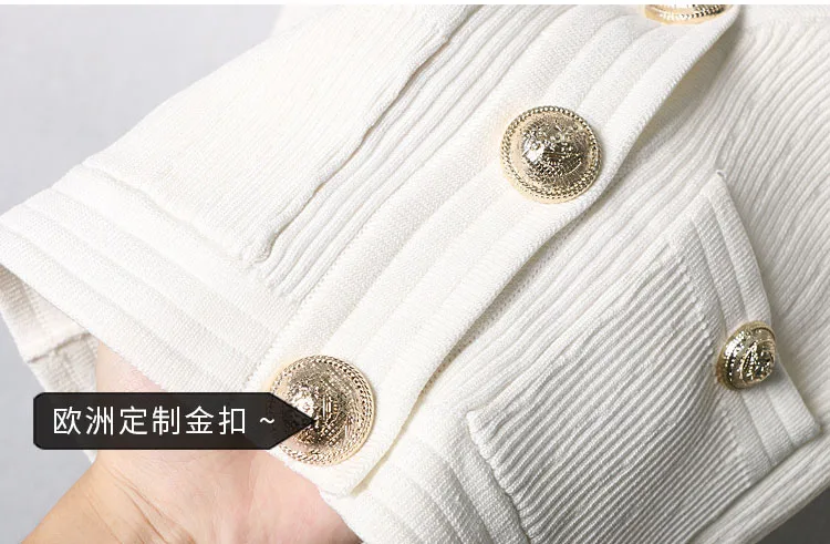 

Fashion Knitted V-neck Top Women's Outer Cardigan Thin Top Knitwear 2021 Fall Sweater White Jacket women's clothing