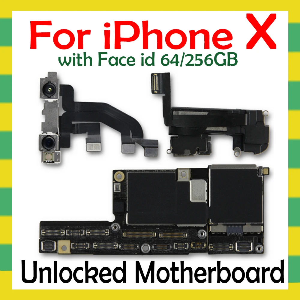 Материнская плата для iPhone X XS MAX NO/With Face ID разблокированная полная чипа