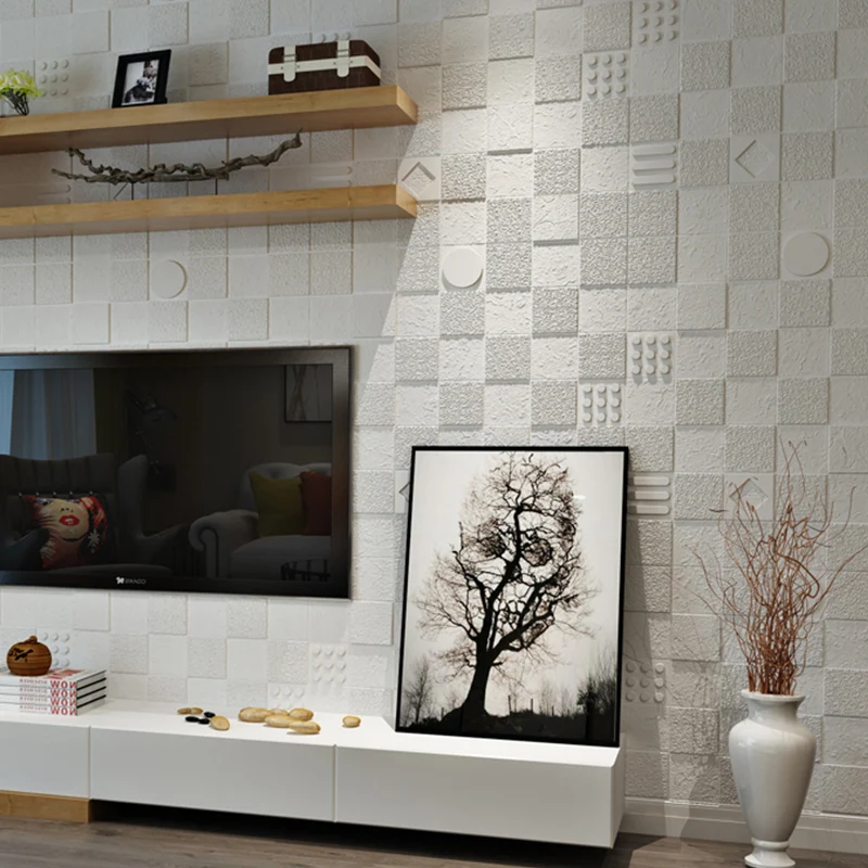 

3D Stereo Wall Stickers Bedroom Living Room Wallpaper Self-adhesive TV Background Wall Decoration Stickers Wall Stickers