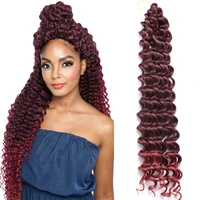 synthetic ombre afro curls deep wave crochet braids freetress twist water wave crochet braiding hair extensions pre loop hair