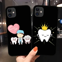 tooth dentist phone case for iphone 11 12 13 pro max mini cover for iphone x xr xs max 7 8 6s plus 6 se 2020 soft tpu back funda