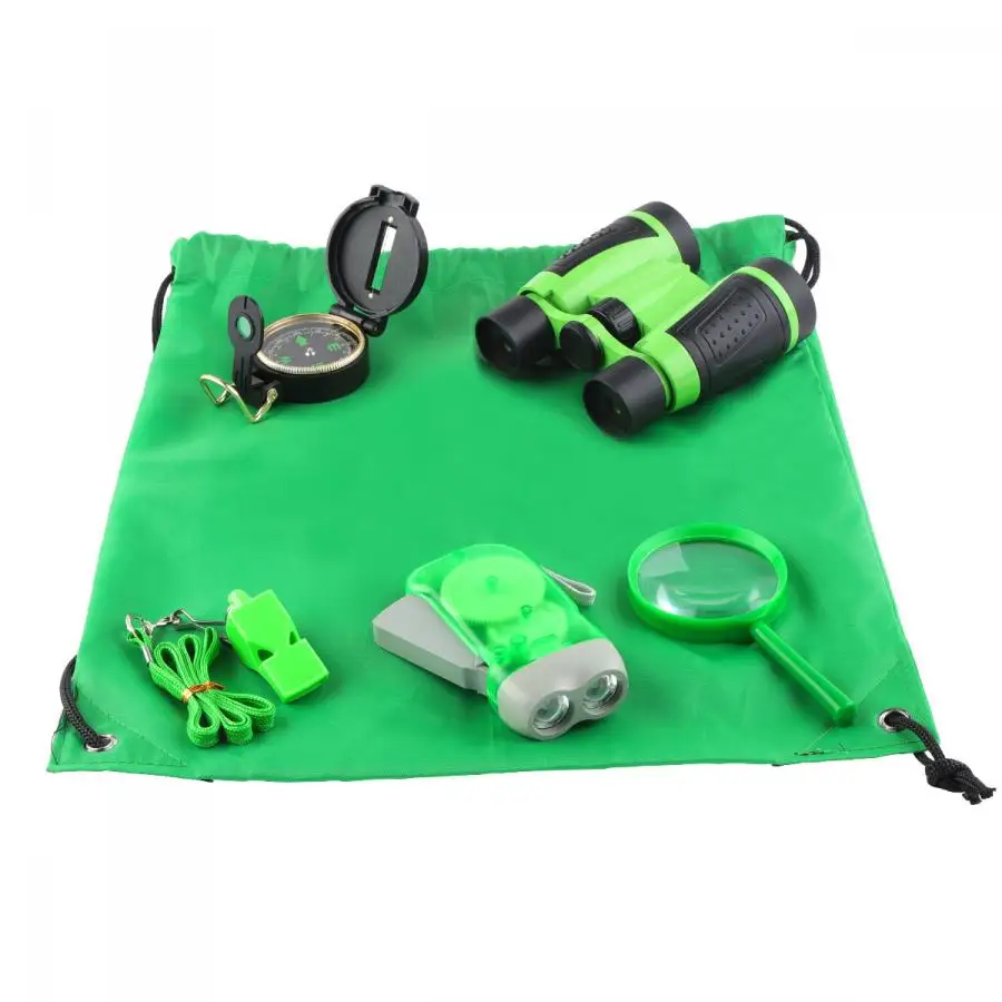6pcs Binoculars Toy Set Funny Kids Adventure Kit Outdoor Exploration Toys Parent-child Interactive for Children Gift | Игрушки и хобби