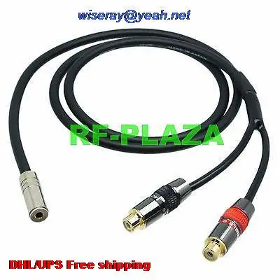 Φ/Φ 20 pcs 3 5mm 1/8 &quotstereo to 2-RCA mono jack Pro Lead Audio Y Cable Canare Φ ~ 12M с телефоном в течение одного