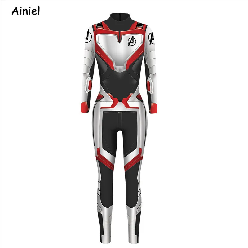 Endgame Cosplay Costume 4 Super Heros Bodysuit Suit Jumpsuit Captain America Iron Man Halloween Party Adult Women | Тематическая