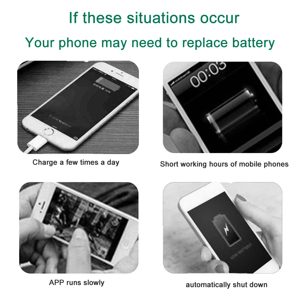 Высококачественный аккумулятор AAAAA 0 циклов для iphone 5 5S 5C SE 6 6S 7 Долговечные