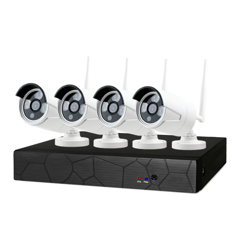 

1080P Wireless Security Camera System 8CH NVR 4Pcs 2MP 1080P Night Vision WiFi IP Camera Waterproof Motion Alert EU Plug