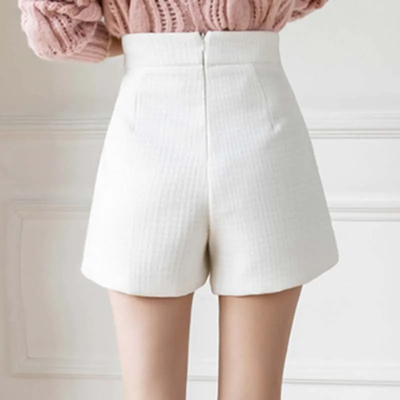 Женская твидовая юбка-карандаш с завышенной талией на пуговицах | одежда