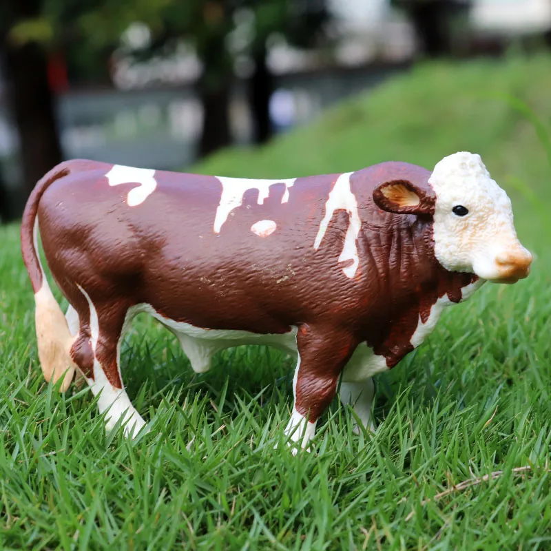 Oenux 4 шт. фермерские животные корова симуляция птицы ребенок Simmental крупный рогатый