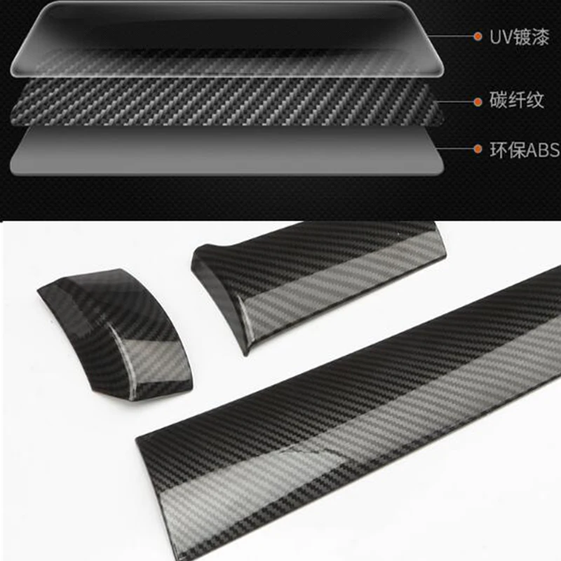 

for Toyota Camry 2018 2019 ABS Carbon fibre Car Central Air Condition Outlet Vent Frame Cover Trim Strip Auto Decor Accessories