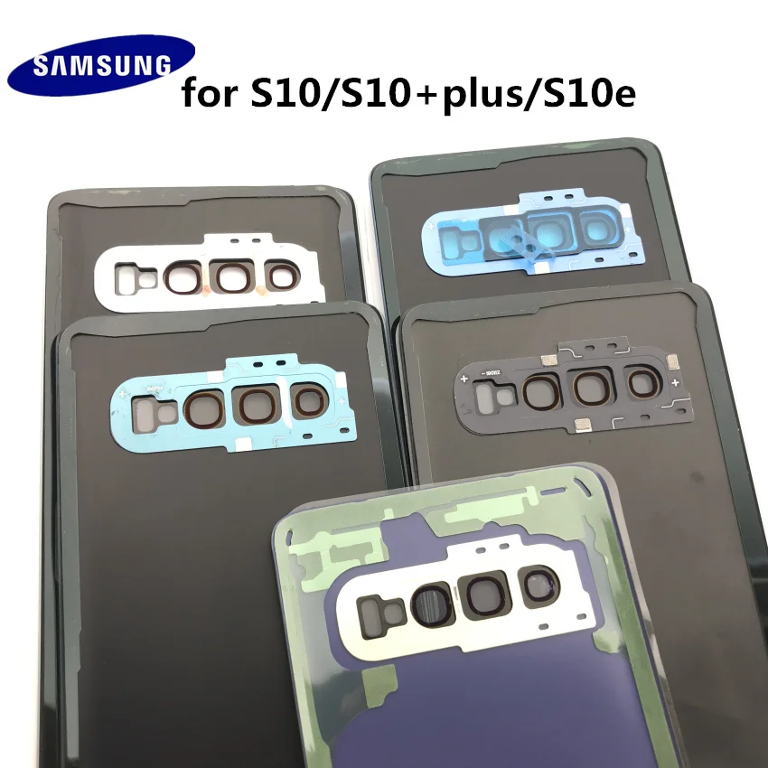 samsung Galaxy S10+ plus G970 G975 S10e G973 Задняя стеклянная крышка батарейного отсека, задняя крышка корпуса, запасной чехол+ клейкая наклейка