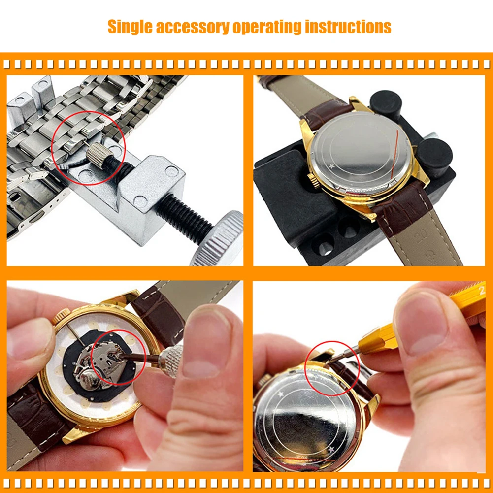 

149pcs Watchmaker Watch Repair Tool Kit Watch Opener Remover Case Spring Bar Link Pin Pry Screwdriver Clock Parts Horlogemaker G