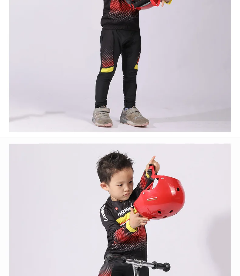 Child Team Bike Jersey Sets Kids Cycling Set Riding Clothing Mtb Wear Children Bicycle Clothes Boy Sport Suit Girls Long Kits