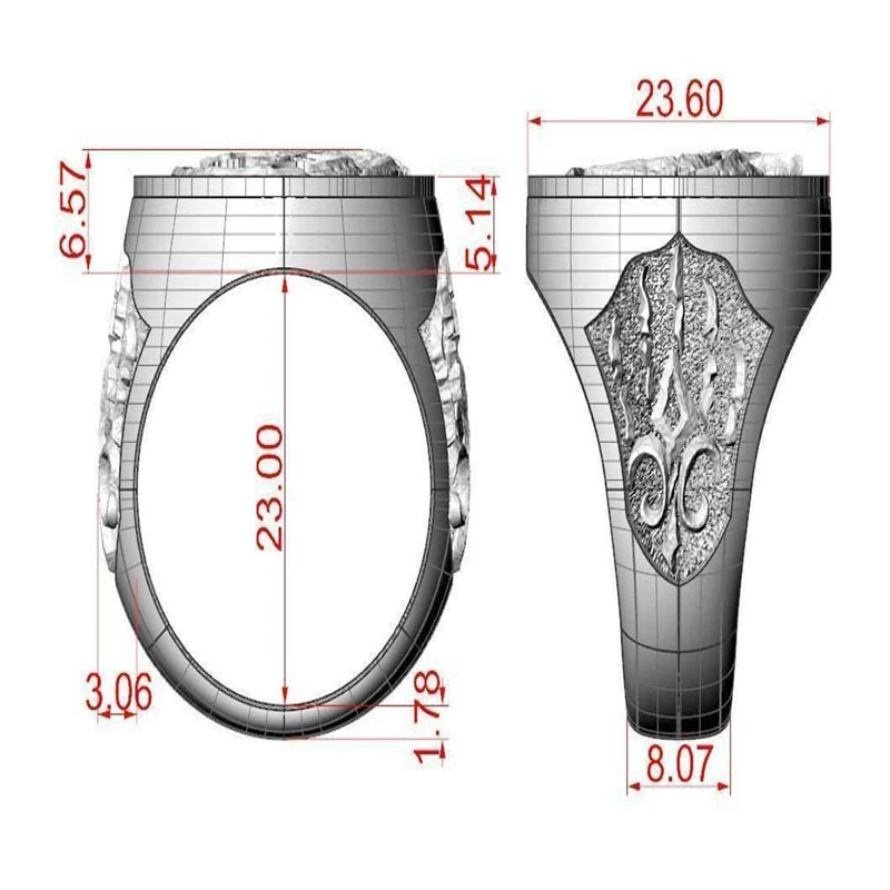 

olevo (olevo) new wizard hunter wolf claw ring new European and American Viking warrior retro two-color men's ring