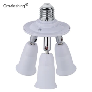 Адаптер для лампы E27, Регулируемый переходник от 1 до 3 шт., Цоколь E27 до E27, для светодиодных ламп