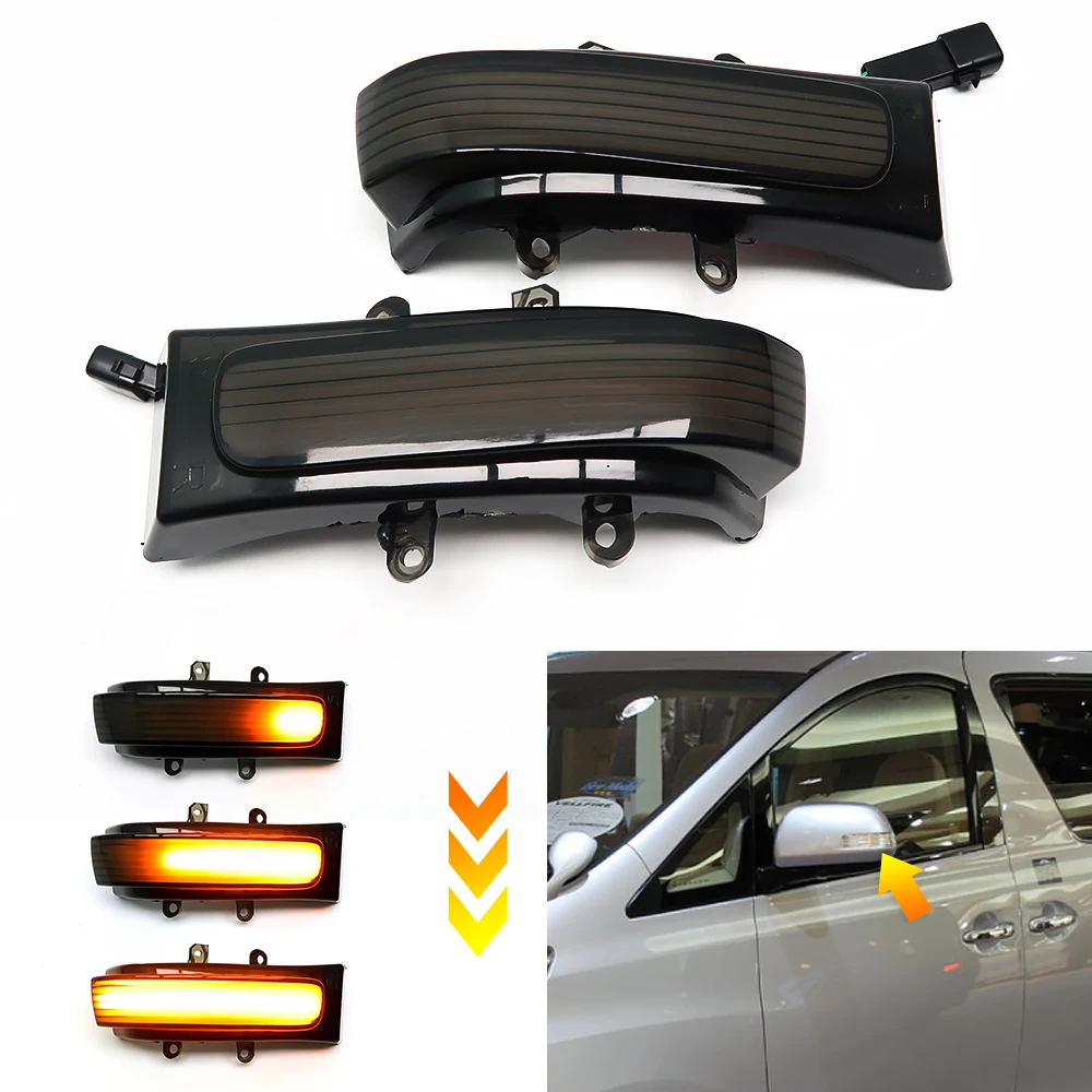 

Side Mirror Indicator Dynamic Turn Signal LED Light For Toyota RAV4 XA30 Vanguard Previa XR50 Estima Alphard AH20 Vellfire Noah