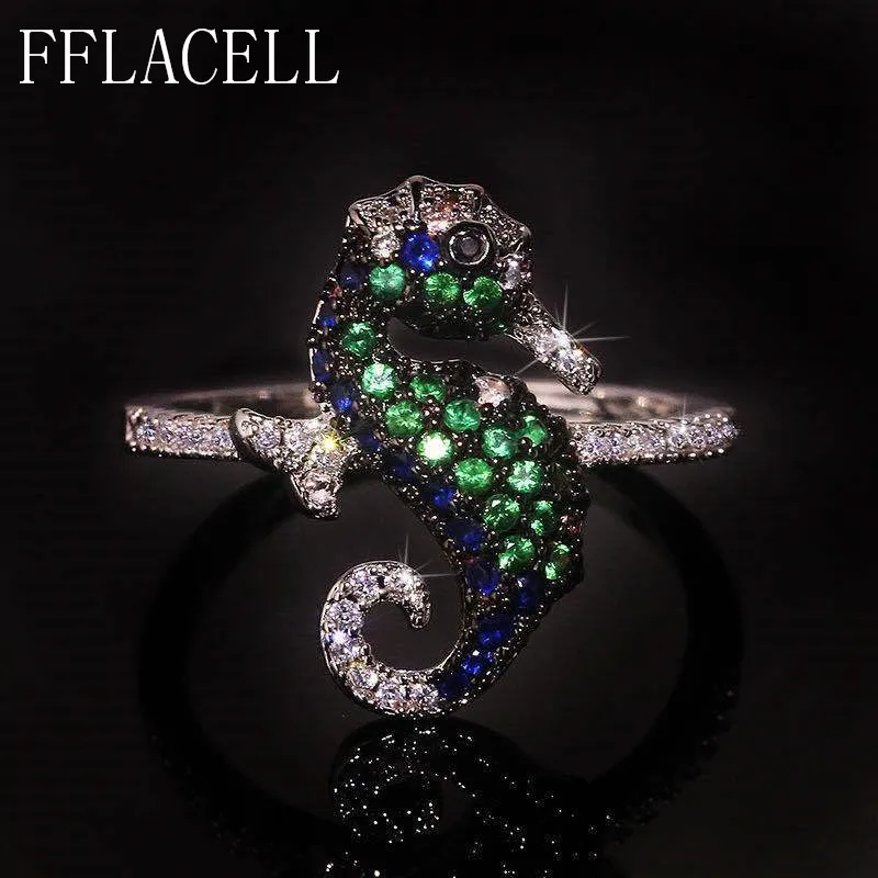 Fflacell 2020 новые модные морские элементы красочные хиппокампы инкрустированное