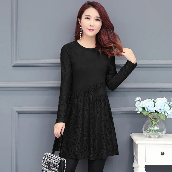 Весна-осень базовое мини-платье хит продаж женская мода темперамент леди пэчворк