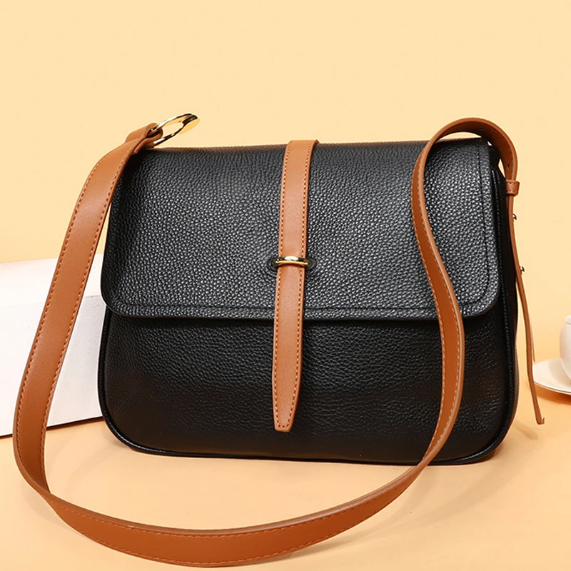 

Модная текстурированная женская сумка через плечо из натуральной кожи с узором Личи, женские сумки через плечо, дизайнерская сумка-шоппер