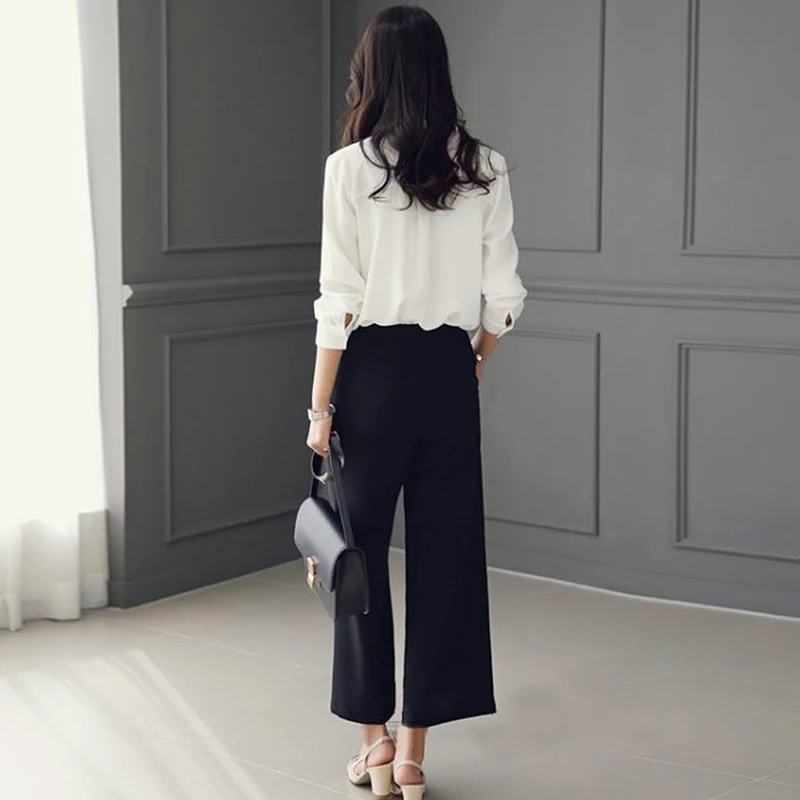 Женская рубашка с бантом офисная элегантная женская однотонная блузка длинными