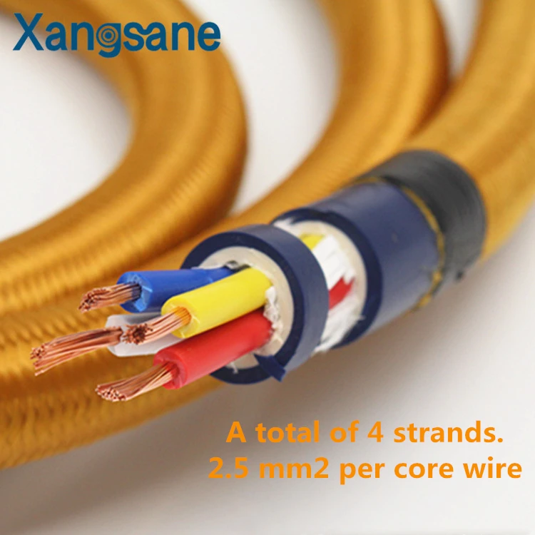 

Медный сетевой шнур Xangs, кабель питания переменного тока, сделай сам, Hi-Fi аудио усилитель, CD, DAC, 4 ядра * 2,5 мм2