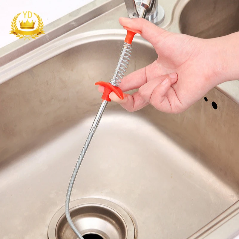 

1Pcs Flexible Sink Claw Pick Up Kitchen Cleaning Tools Pipeline Dredge Sink Hair Brush Cleaner Bend Sink Tool With Spring Grip