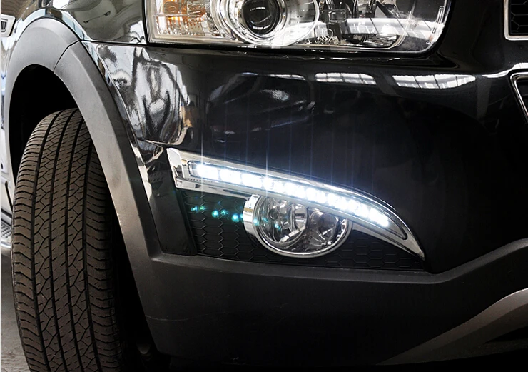2 шт. ABS дневные ходовые огни для Chevrolet Captive 2011 2012 2013 белый + желтый указатель