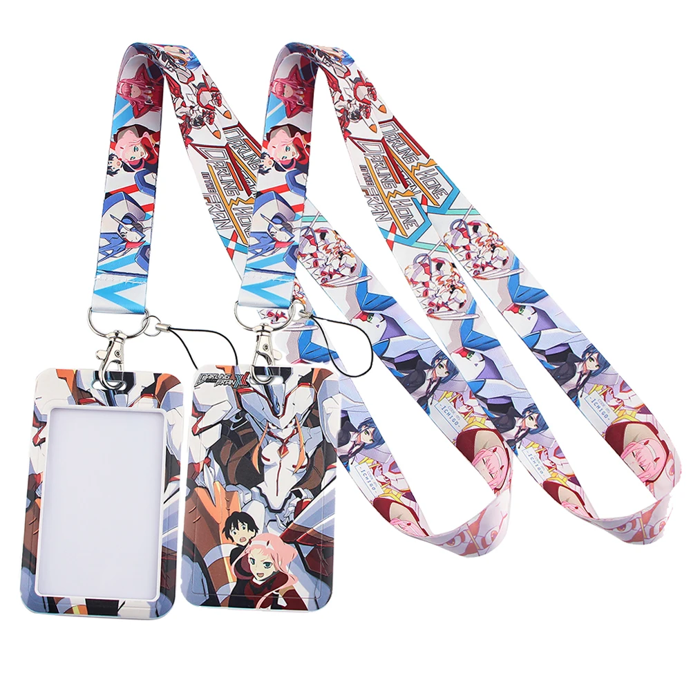 

LB1882 DARLING in the FRANXX Anime Lanyard for Key lanyards id badge holder Keychain Key Holder Hang Rope Keyrings Accessories
