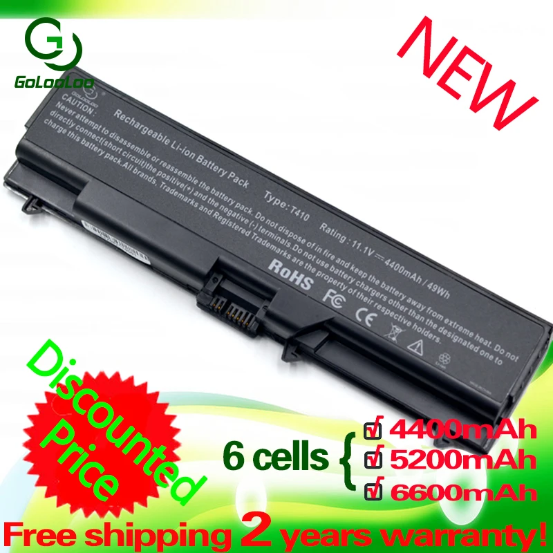 Golooloo T520 Батарея для lenovo ThinkPad Edge L410 T420 T410 L420 T510 E40 E50 L512 L412 L421 L510 L520 SL410 SL510 W510 W520