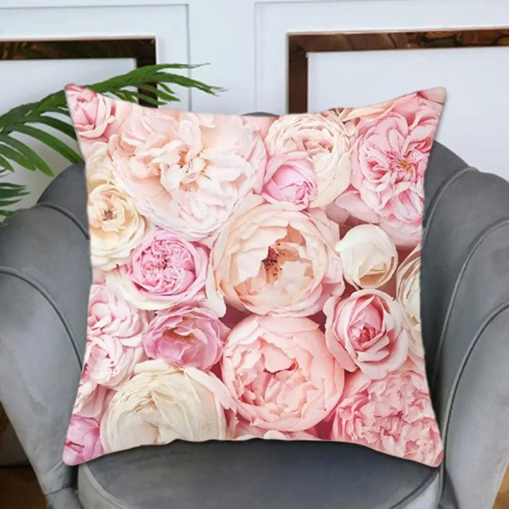 

Наволочка для подушки с розовыми перьями, искусственная Подушка, милая декоративная наволочка 45*45 см Z0y0