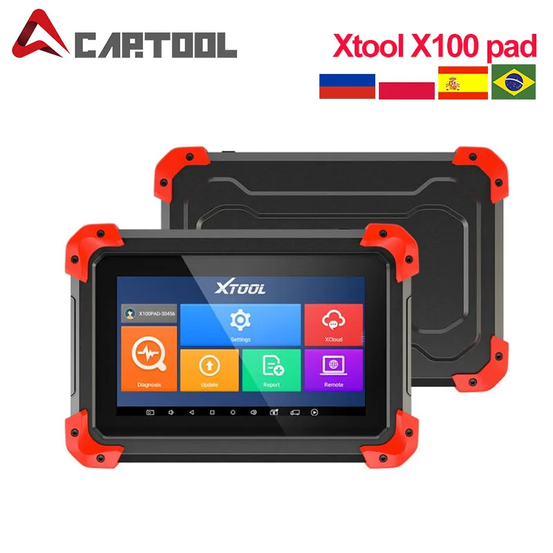 Автомобильный диагностический сканер Xtool X100 PAD obd2 считыватель кодов IMMO EPB DPF BMS