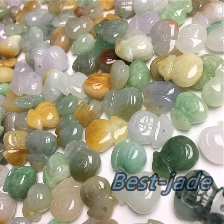 Money pocket Natural Grade A jade Type ICY Jade Burma jadeite Lucky pendant Bead Girl Jewelry Yellow Baby KID Emerald earrings | Украшения