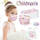 Маска для лица с мультяшной пандой для детей, одноразовые маски для рта для детей, 3-слойная защитная маска, маска для детей, 50 шт.