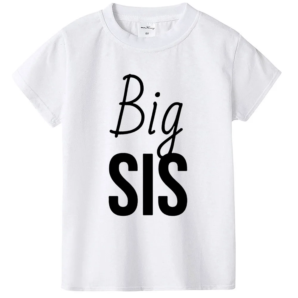 

Big Bro Big Sis Lil Bro Lil Sis Baby T-shirt Kids T-shirts Baby Gift Summer Short Sleeve Family Matching Brother and Sister Tee