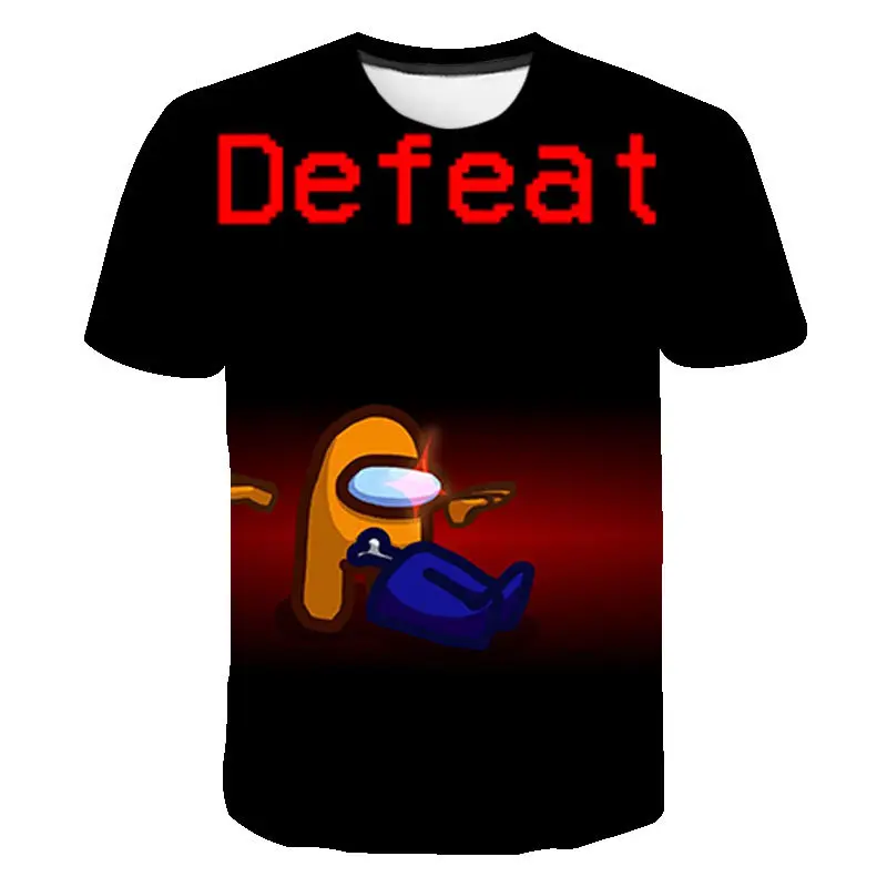 Летняя Повседневная футболка с коротким рукавом и 3D принтом Игра среди нас