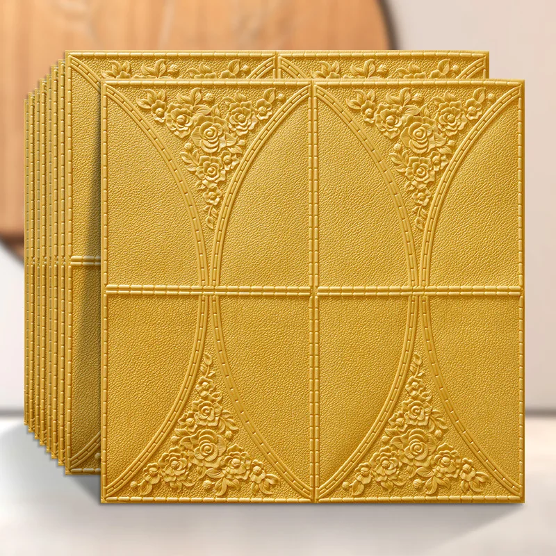 

10pcs PE Foam 3D Wallpaper DIY Wall Stickers Wall Decor Embossed Brick Stone Embossed Brick Stone Wallpaper Room Decoration