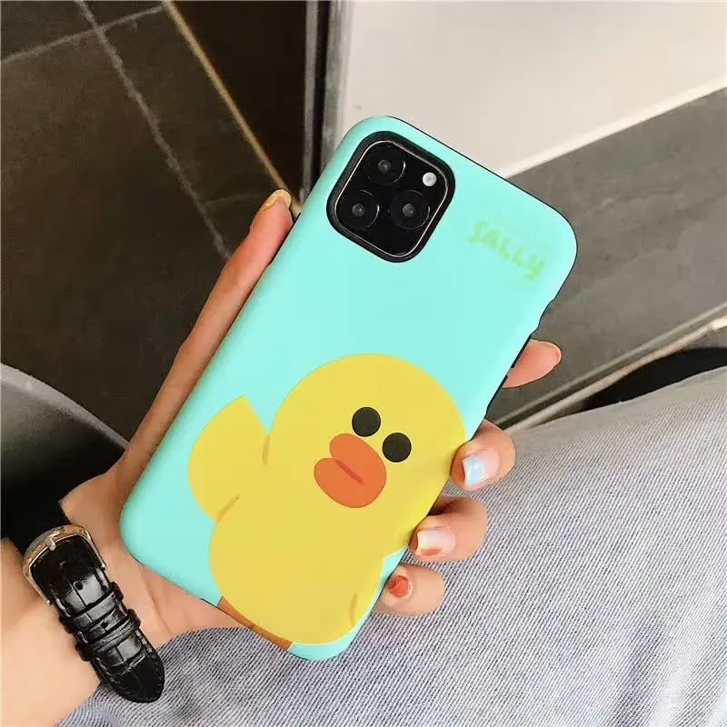 Милый чехол с мультяшным медведем, Кроликом, уткой для iphone 7, 8, 6, 6s PLUS, мягкий силиконовый чехол, задняя крышка для iphone X, XS, MAX, XR, 11 pro, max, Новинка - Цвет: 7