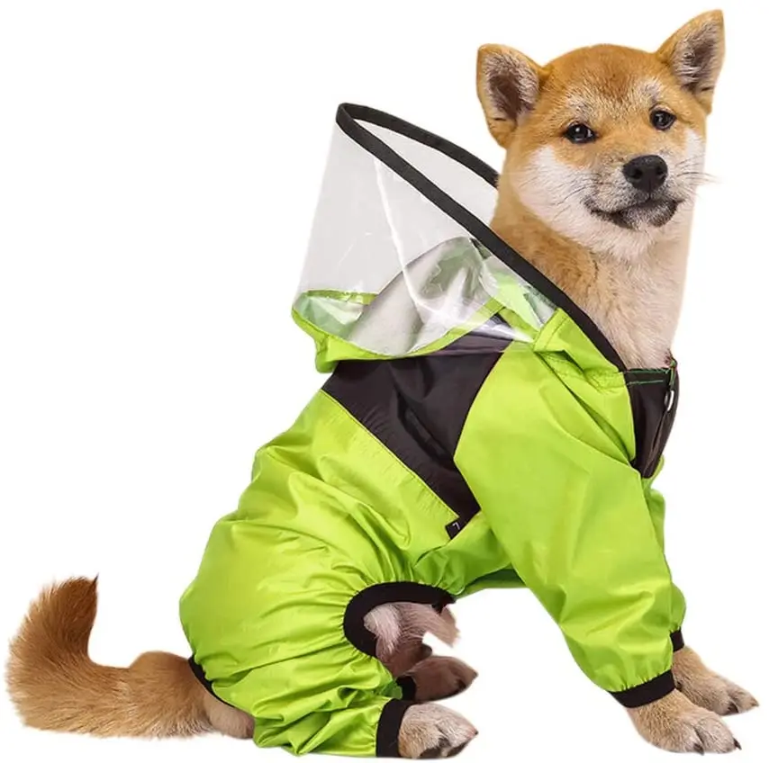 

Pet Dog Raincoat The Dog Face Pet Clothes Jumpsuit Waterproof Dog Jacket Dogs Water Resistant Clothes for Dogs Pet Coat