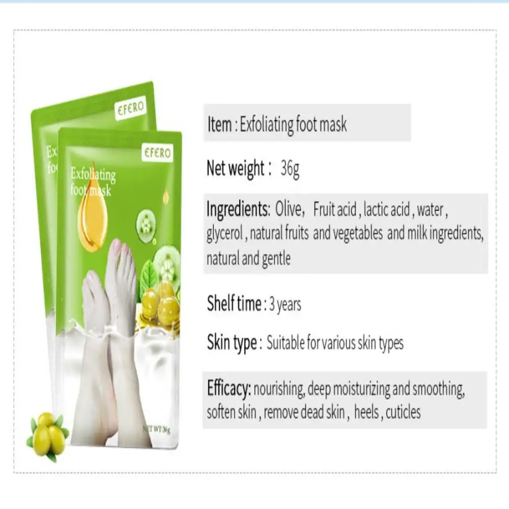 

Foot Peel Mask, Exfoliating Foot Mask Socks Peeling Off Calluses & Dead Skin, Get Silky Soft Smooth Feet, Repair Rough Heels