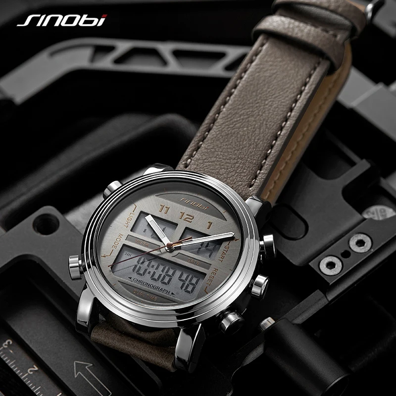Мужские наручные часы Sinobi цифровые спортивные 2020 военные водонепроницаемые с