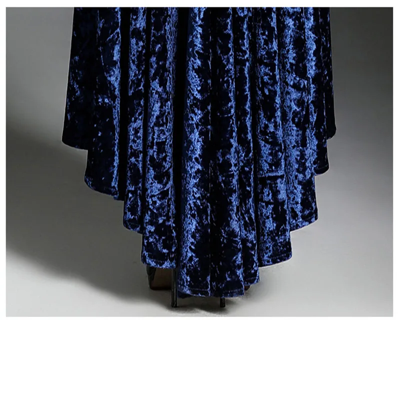 

New Autumn / Winter 2020 Women's Large Dress Velvet Fishtail Hip Skirt Hollow Out Temperament Sexy Slim Elegant European Version