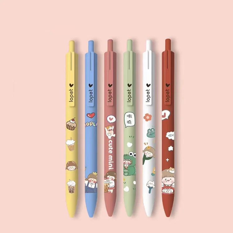 

36 pcs/lot Kawaii Girl Animal Press Gel Pen Cute 0.5mm Neutral pens for writing office school supplies stationery gift