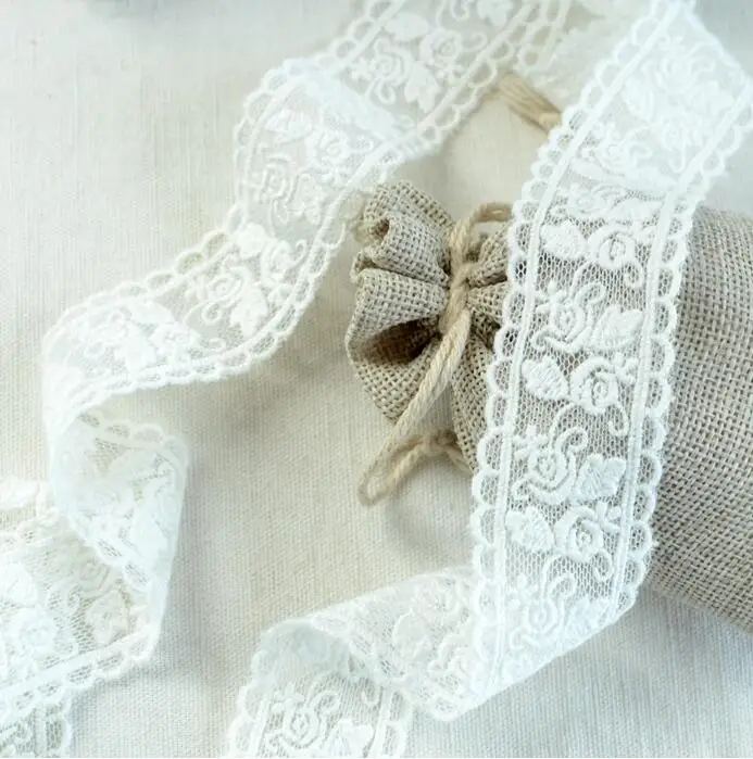 Белая кружевная лента 3 метра 35 мм сделай сам хлопковая вышитая отделка ткань для