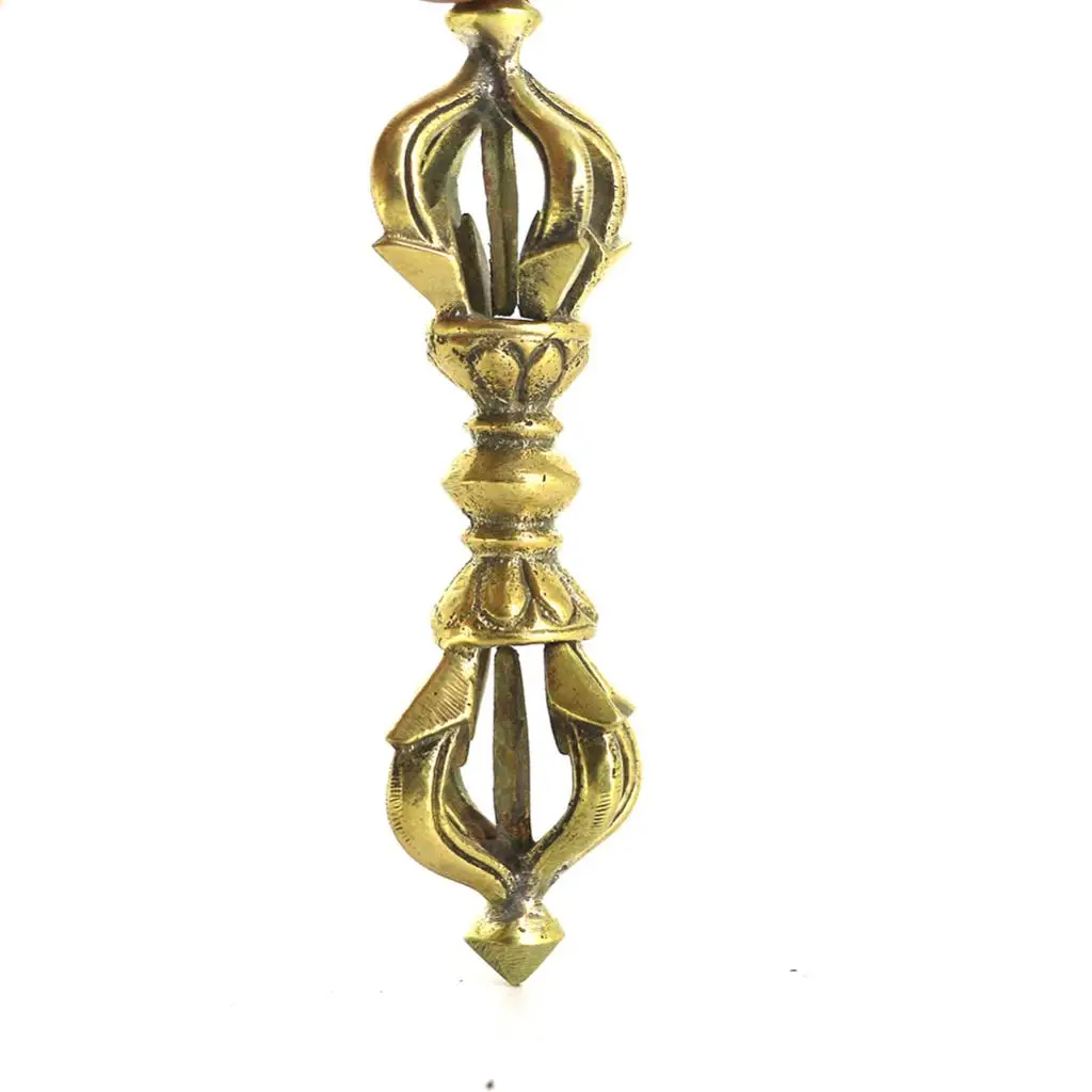 Медный Тибетский буддизм 9x5 см пять долей Пест Ваджра домашнее украшение|Статуи и