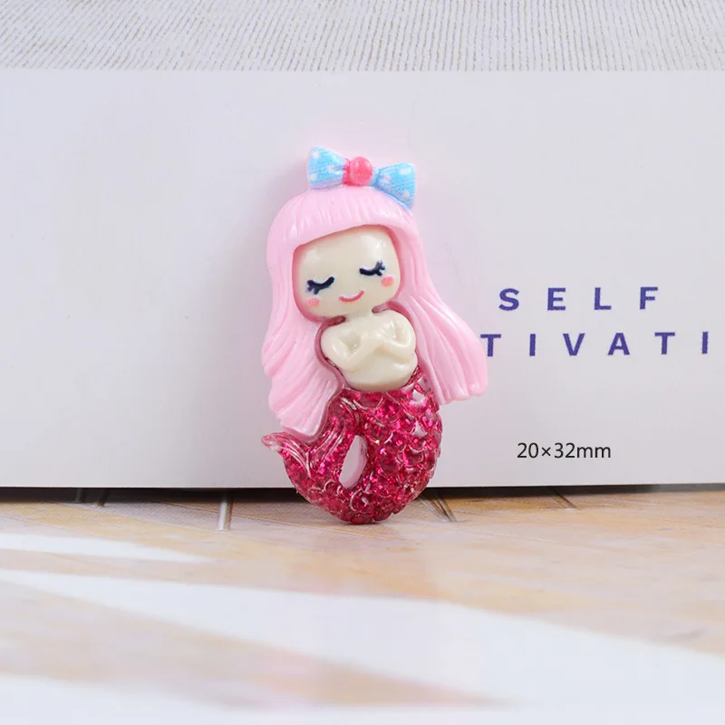 QIBU 10 шт. разнообразные аксессуары для рукоделия мультяшная Русалка принцесса
